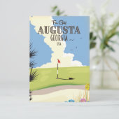 Carte Affiche de golf d'Augusta Géorgie (Debout devant)
