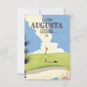 Carte Affiche de golf d'Augusta Géorgie (Dos)
