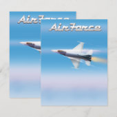 Carte Affiche de jet de l'armée de l'air (Devant / Derrière)