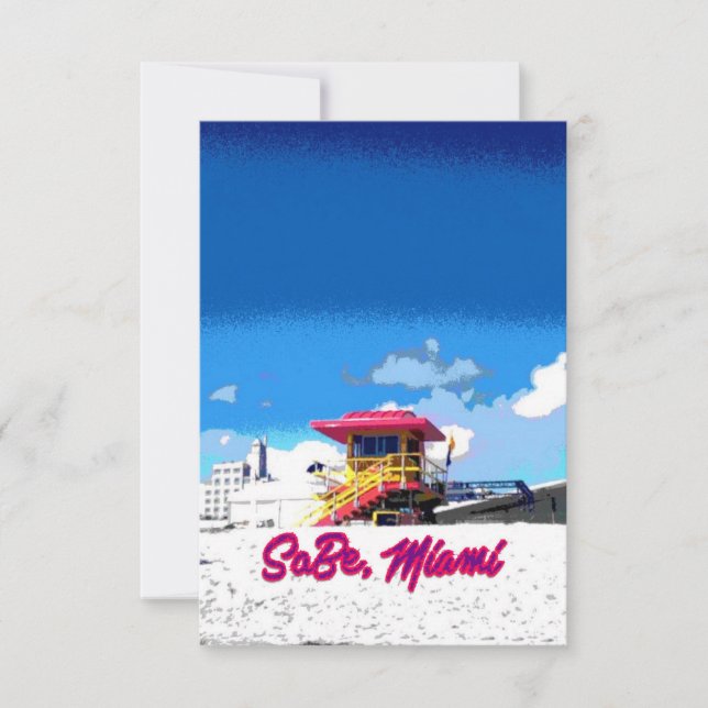 Carte Affiche de la garde Miami Beach Life (Devant)