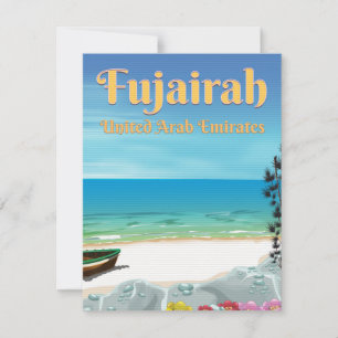 Carte Affiche de la plage de Fujairah Émirats arabes uni