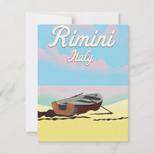Carte Affiche de la plage de Rimini Italie