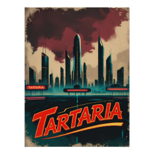 Carte Affiche de la Théorie du Complot de Tartarie