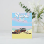 Carte Affiche de plage de Rimini Italie (Debout devant)