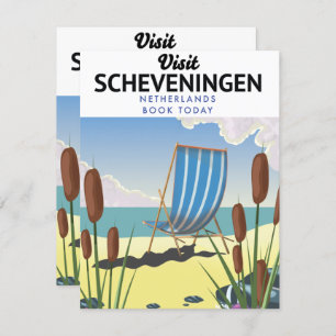 Carte Affiche de plage de Scheveningen Pays-Bas