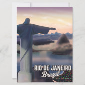 Carte Affiche de Rio de Janeiro Brésil. (Devant)
