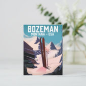 Carte Affiche de ski Bozeman Montana (Debout devant)
