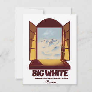 Carte Affiche de ski de Big White Colombie-Britannique C