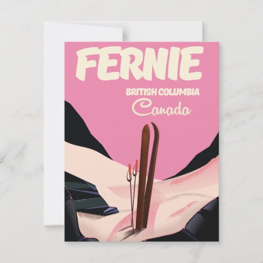 Carte Affiche de ski Fernie Colombie-Britannique (Devant)