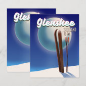 Carte Affiche de ski Glenshee Écosse (Devant / Derrière)