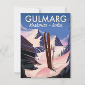 Carte Affiche de ski Gulmarg Kashmiri Inde (Dos)