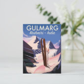 Carte Affiche de ski Gulmarg Kashmiri Inde (Debout devant)