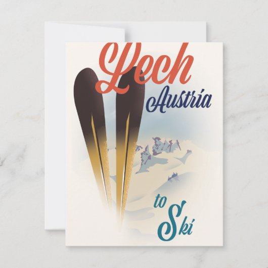 Carte Affiche de ski Lech Autriche (Devant)
