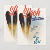 Carte Affiche de ski Lech Autriche (Devant / Derrière)