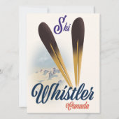 Carte Affiche de ski Whistler Canada (Dos)
