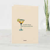 Carte Affiche de style milieu du siècle moderne Martini (Dos)