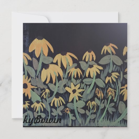 Carte affiche de susans aux yeux noirs (Devant)