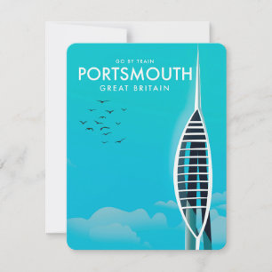 Carte Affiche de vacances de Grande-Bretagne à Portsmout