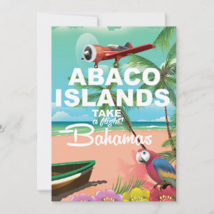 Carte Affiche de vacances des îles Abaco