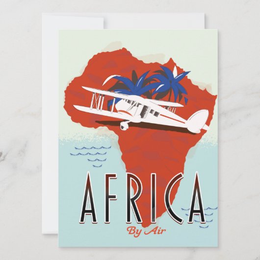 Carte Affiche de voyage Africa By Air (Dos)