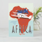 Carte Affiche de voyage Africa By Air (Debout devant)
