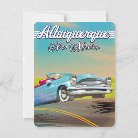 Carte Affiche de voyage Albuquerque Nouveau-Mexique. (Dos)