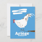 Carte Affiche de voyage Ariège France. (Devant)