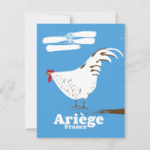 Carte Affiche de voyage Ariège France. (Dos)
