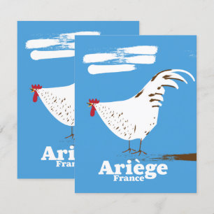 Carte Affiche de voyage Ariège France.