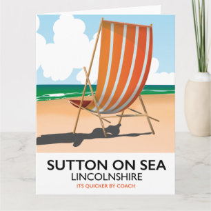 Carte Affiche de voyage au bord de la mer à Sutton on Se
