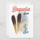 Carte Affiche de voyage Baqueira Espagne (Dos)