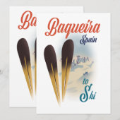 Carte Affiche de voyage Baqueira Espagne (Devant / Derrière)