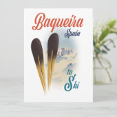 Carte Affiche de voyage Baqueira Espagne (Debout devant)