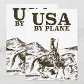 Carte Affiche de voyage Cowboy USA (Devant / Derrière)