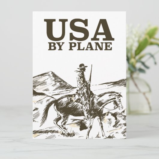 Carte Affiche de voyage Cowboy USA (Debout devant)