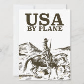 Carte Affiche de voyage Cowboy USA (Devant)