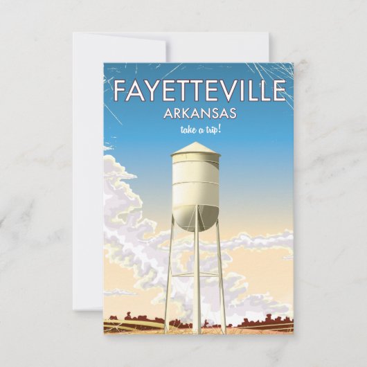 Carte Affiche de voyage de Fayetteville Arkansas (Devant)