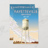 Carte Affiche de voyage de Fayetteville Arkansas (Devant / Derrière)