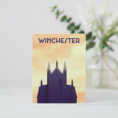 Carte affiche de voyage de la cathédrale de Winchester (Debout devant)