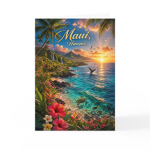 Affiche de voyage de la côte tropicale de Maui Haw