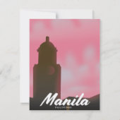 Carte Affiche de voyage de Manille Philippines. (Dos)