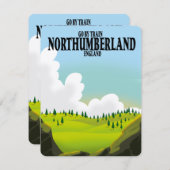 Carte Affiche de voyage de Northumberland (Devant / Derrière)