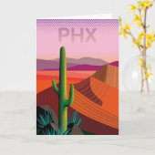 Carte Affiche de voyage de Phoenix Arizona | (Fleur jaune)