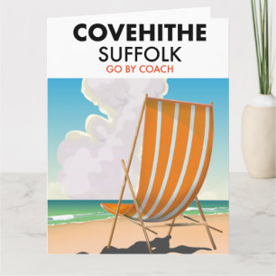 Carte Affiche de voyage de plage suffolée Covehithe