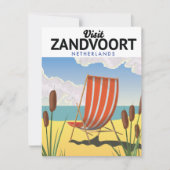 Carte Affiche de voyage de Zandvoort Pays-Bas (Devant)