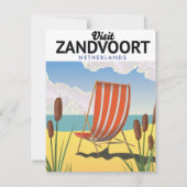Carte Affiche de voyage de Zandvoort Pays-Bas (Dos)