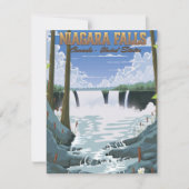 Carte Affiche de voyage des chutes du Niagara (Devant)