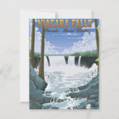 Carte Affiche de voyage des chutes du Niagara (Dos)