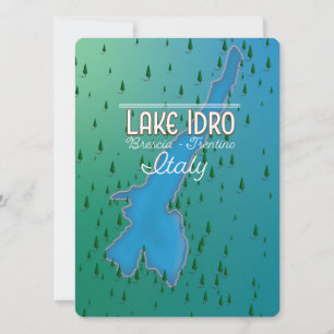 Carte Affiche de voyage du lac Idro Italie