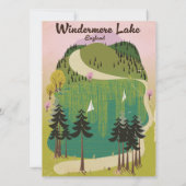 Carte affiche de voyage du lac Windermere (Dos)